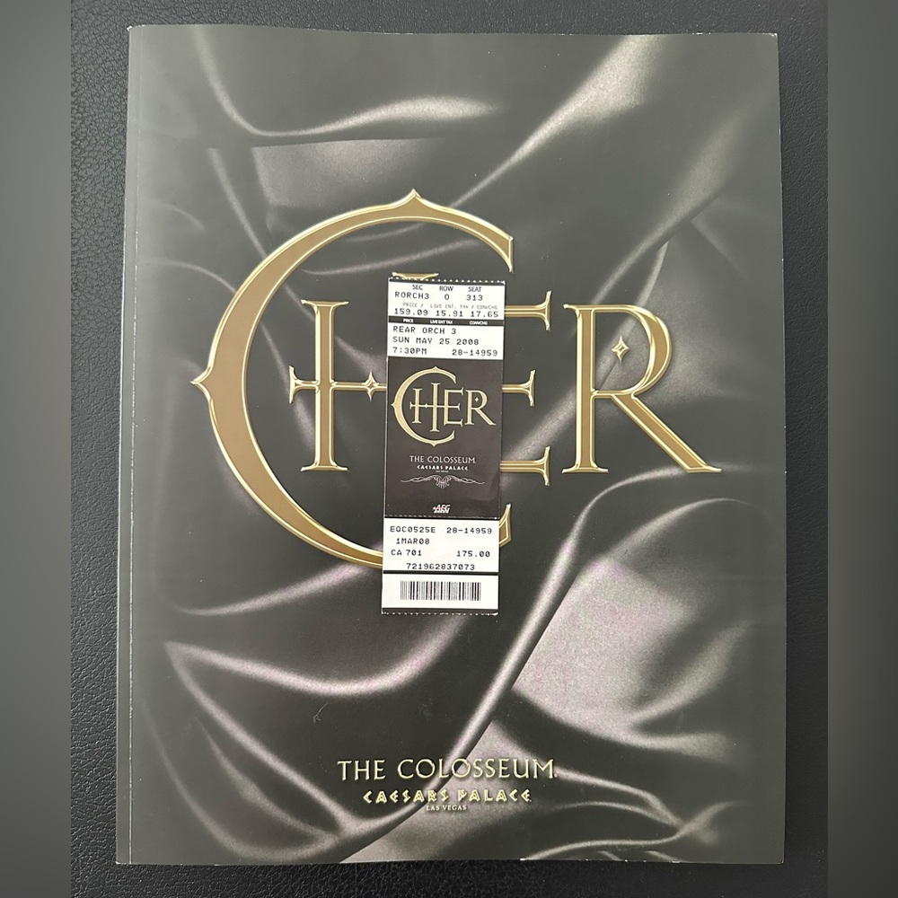 CHER The Colosseum Caesars Palace Volume 1, 2008 Residency Show Book RARE